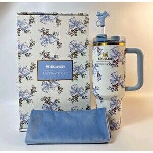 Stanley X Tumbler Love Shack Fancy 40oz Holiday Rosa Beaux Blue Gift Box Cup